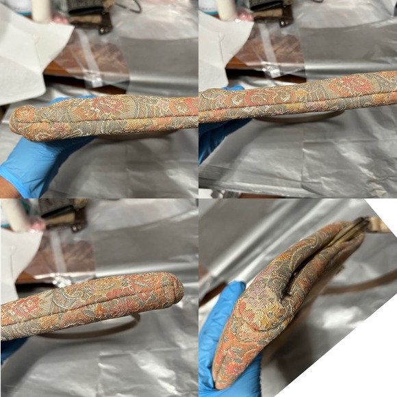 Vintage Floral Tapestry Embroidered Clutch Bag - “Deana” - Picture 7 of 15